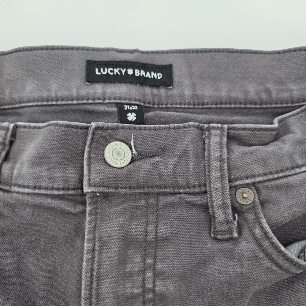 Lucky Brand Jeans Men's 31x32 Gray 410 Athletic Straight Stretch Denim Classic - Picture 4 of 9